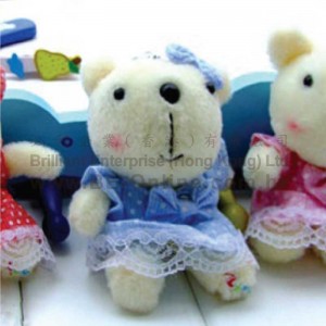 11cm 咪熊掛飾公仔 (藍色)